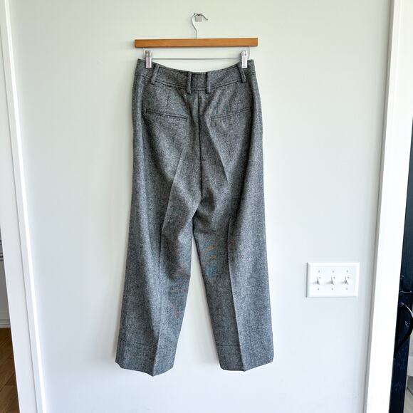 Club Monaco Wool Blend Straight Leg Trouser Pant Gray 2 - Picture 2 of 9